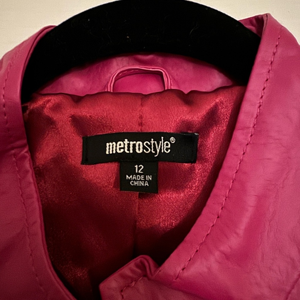 Beautiful wine color leather women jacket